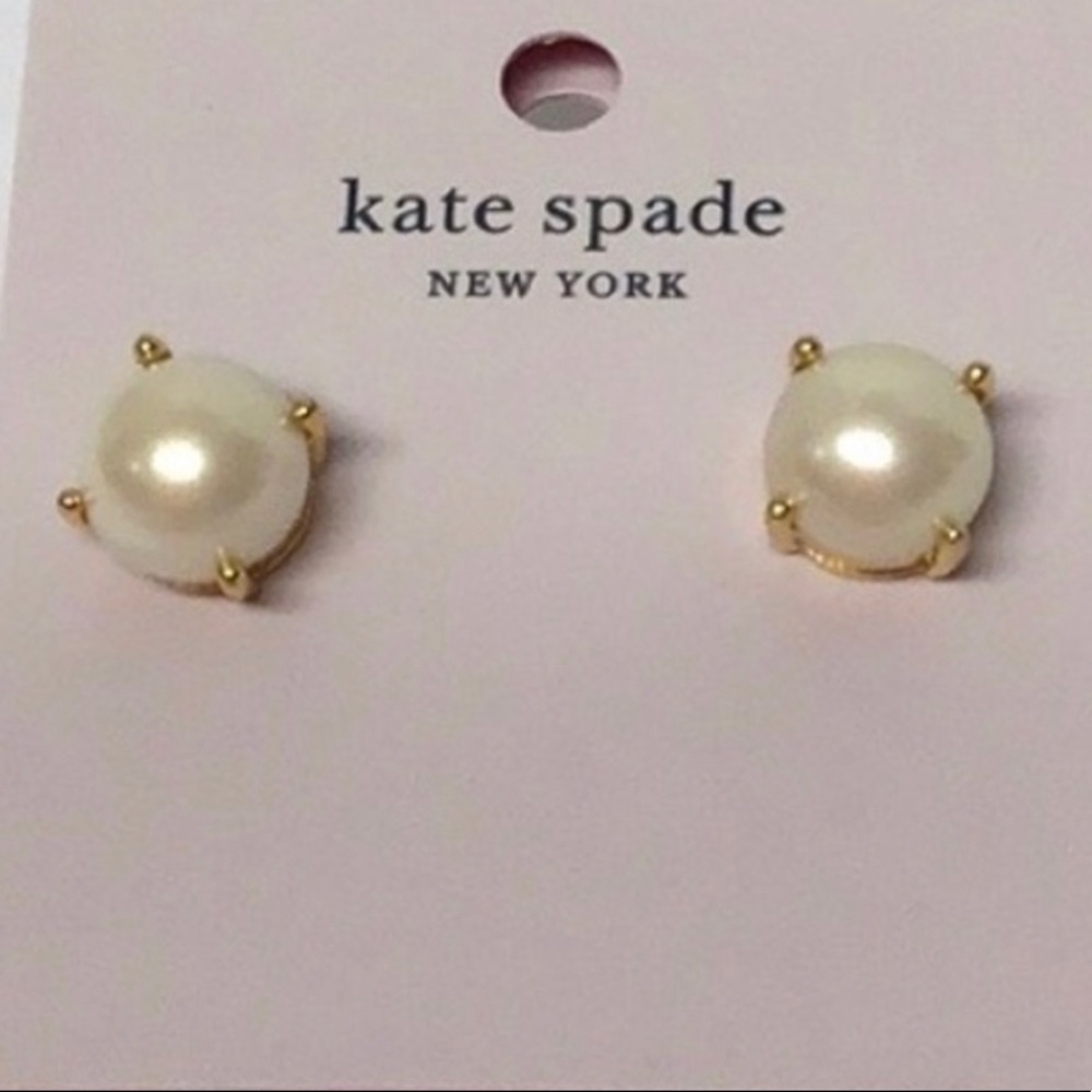 Kate Spade- Pearl Earrings with Gold